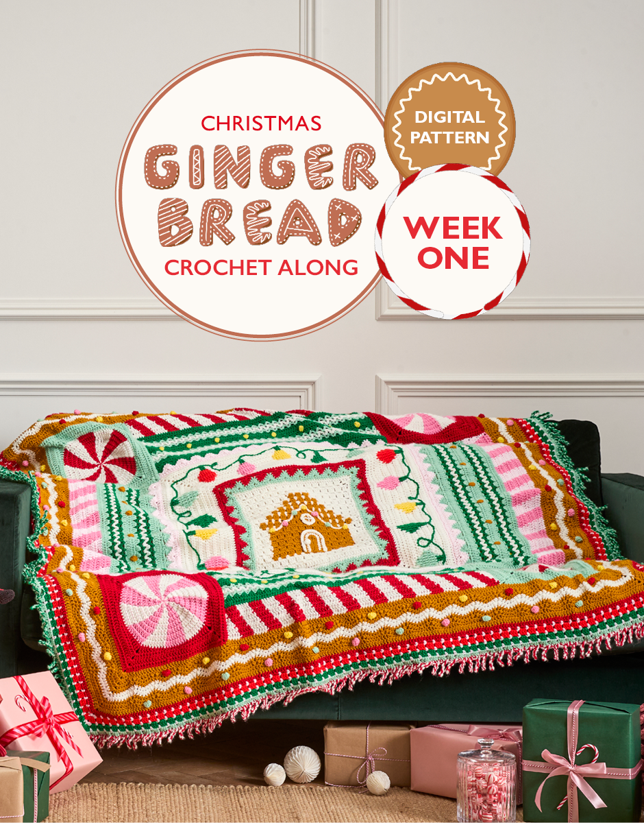 Sirdar Christmas Gingerbread Crochet Along Blanket Week 1