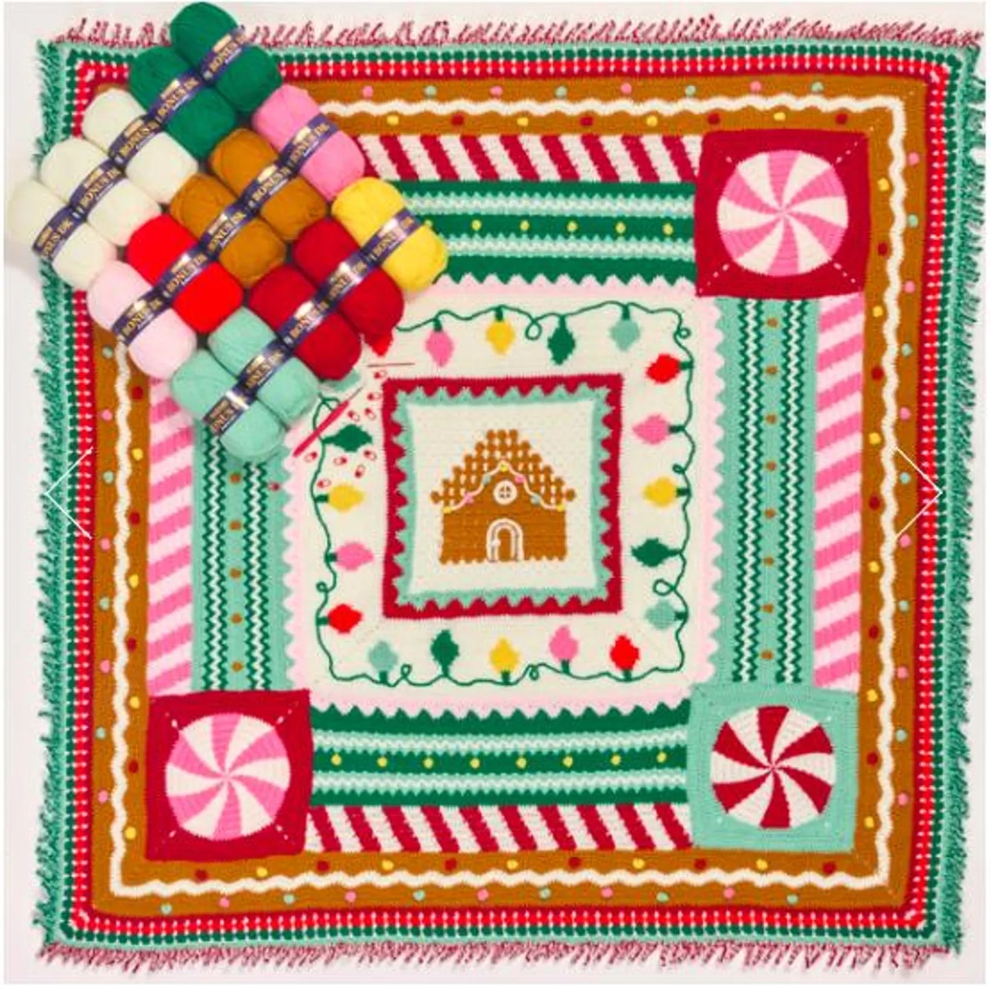 Sirdar Christmas Gingerbread Crochet Along Blanket Week 2